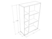 Bori 2 komód méretrajz